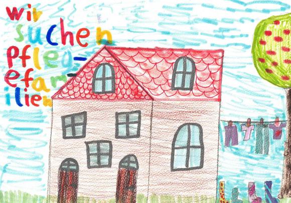 Bunte Kinderzeichnung